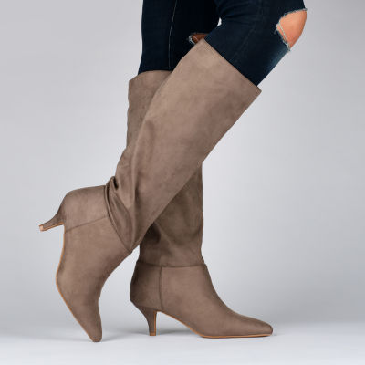 Journee Collection Womens Vellia Kitten Heel Over the Knee Boots