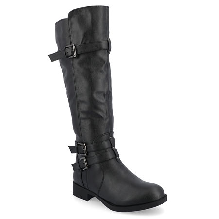 Journee Collection Womens Bite Tall Boots, 6 Medium, Black