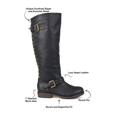 Journee Collection Womens Spokane Studded Riding Boots