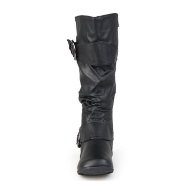 Journee Collection Womens Paris Wide Calf Flat Heel Slouch Boots