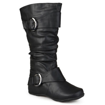 Black slouch boots wide calf best sale