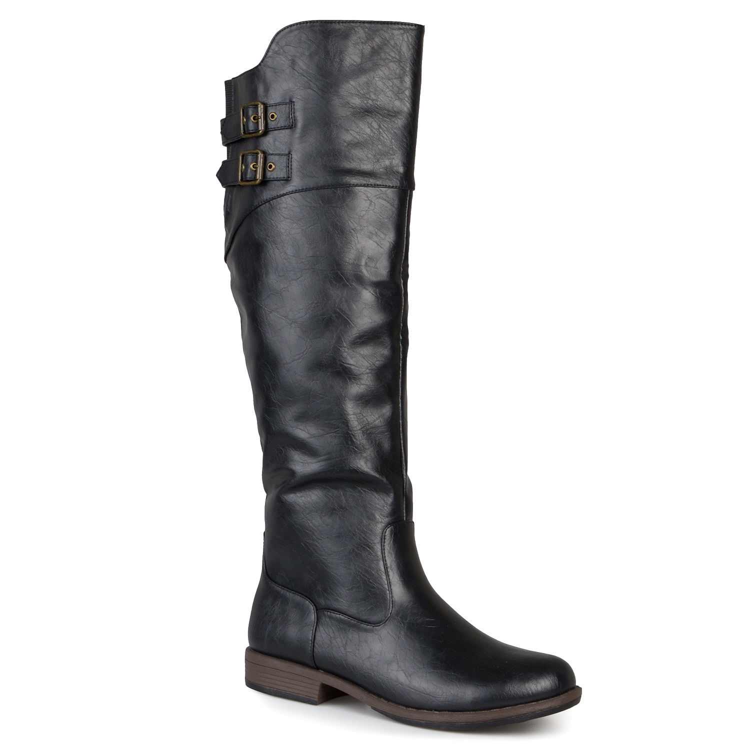 Journee Collection Tori Double-Buckle Knee-High Riding Boots-JCPenney