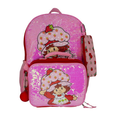 Licensed 5 Piece Strawberry Shortcake Backpack Set with Matching Lunch Bag