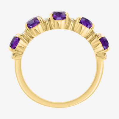 Effy Final Call Limited Quantities! Womens 1/10 CT. T.W. Genuine Purple Amethyst 14K Gold 5-Stone Band