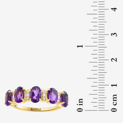 Effy Final Call Limited Quantities! Womens 1/10 CT. T.W. Genuine Purple Amethyst 14K Gold 5-Stone Band