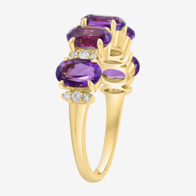 Effy Final Call Limited Quantities! Womens 1/10 CT. T.W. Genuine Purple Amethyst 14K Gold 5-Stone Band