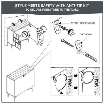 Madison Park Eddy Living Room Collection Storage Accent Cabinet