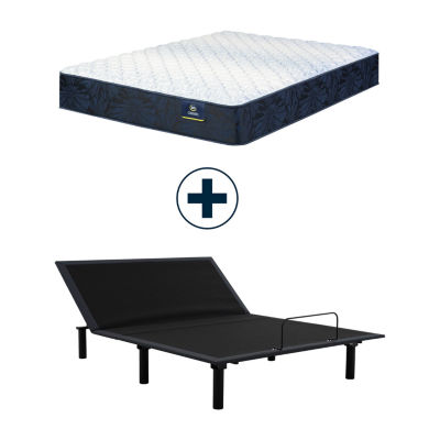 Serta Classic Pixie 11.5" Medium Tight Top - Mattress + Adustable Base