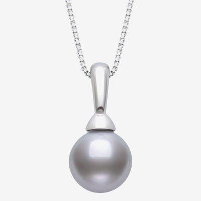 Womens Cultured Freshwater Pearl Sterling Silver Ball 18 Inch Pendant Necklace