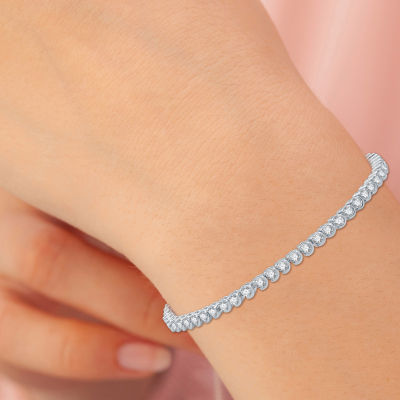 (Si1-Si2/G) Womens 3 CT. T.W. Lab Grown White Diamond Sterling Silver 7.5 Inch Tennis Bracelet