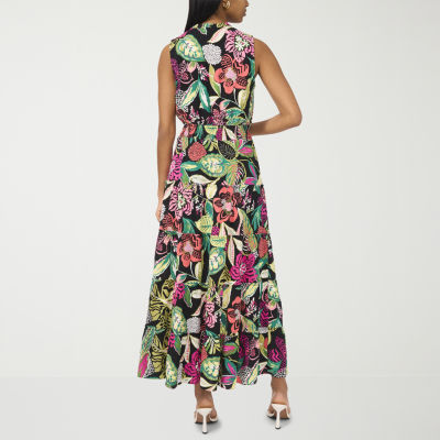 Sam And Jess Womens Sleeveless Floral Maxi Dress Petite