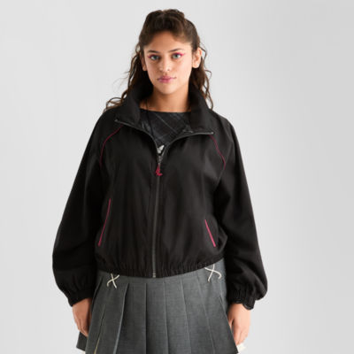 Joaquina for JCPenney Womens Juniors Plus Lightweight Logo Utility Jacket