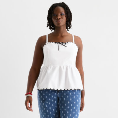 Joaquina for JCPenney Womens-Juniors Plus Square Neck Tank Top