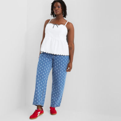 Joaquina for JCPenney Womens-Juniors Plus Square Neck Tank Top
