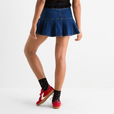 Joaquina for JCPenney Womens Juniors Low Rise Pleated Skirt