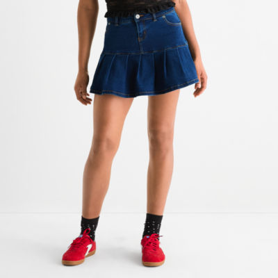 Joaquina for JCPenney Womens Juniors Low Rise Pleated Skirt