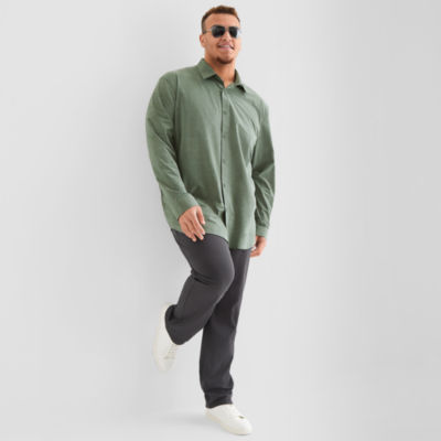 Stylus Mens Long Sleeve Regular Fit Big and Tall Button-Down Shirt