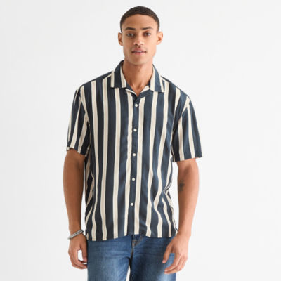 Arizona Mens Short Sleeve Regular Fit Button-Down Shirt