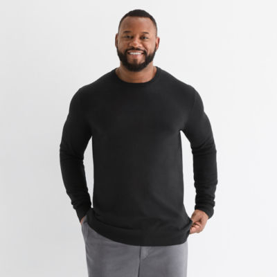 John's Bay Fine Gauge Big and Tall Mens Crew Neck Long Sleeve