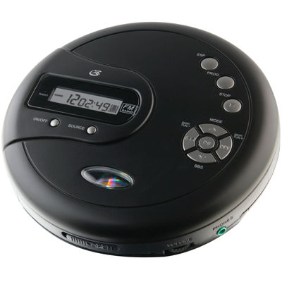 GPX® Portable CD Player and FM Radio, Color: Black - JCPenney