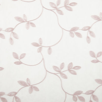 Regal Home Meadow Rod Pocket Embroidered Sheer Single Curtain Panel