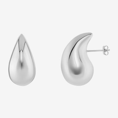 Silver Reflections Pure Silver Over Brass 20mm Stud Earrings