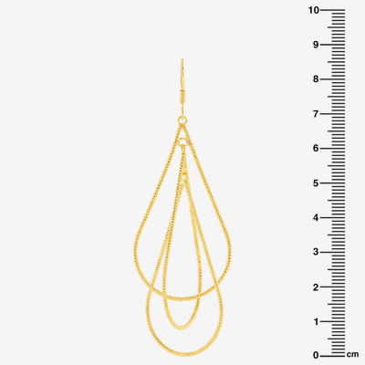 Silver Reflections Orbital 14K Gold Over Brass Drop Earrings