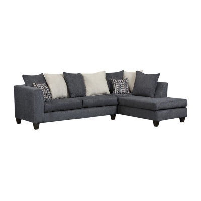 Covington 2-Piece Chenille Left-Arm Sofa Sectional with Chaise