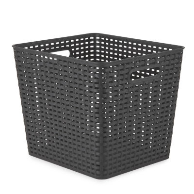 Home Expressions Extra Large Durable Plastic Weave Storage Bin