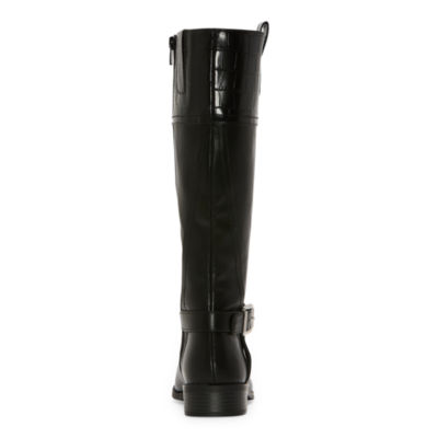 St. John's Bay Womens Roslyn Wide Calf Flat Heel Riding Boots