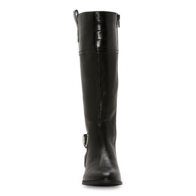 St. John's Bay Womens Roslyn Wide Calf Flat Heel Riding Boots