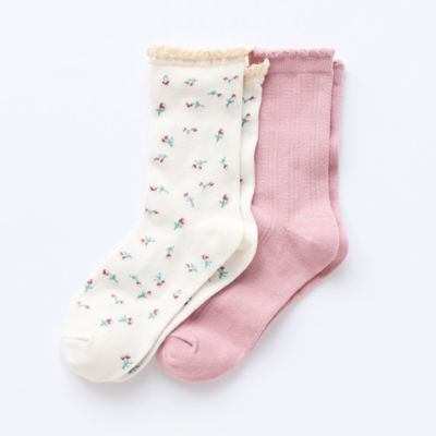 Arizona Lace 2 Pair Crew Socks Womens