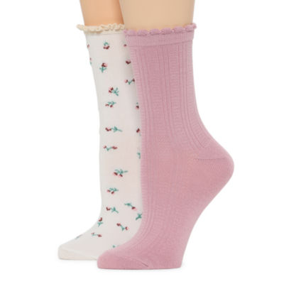 Arizona Lace 2 Pair Crew Socks Womens