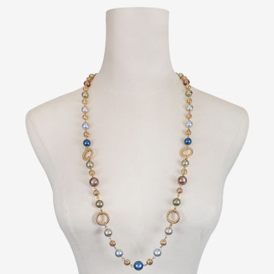 Monet Jewelry Simulated Pearl 35 Inch Round Strand Necklace