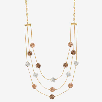Monet Jewelry Layered Womens Glass 18 Inch Strand Necklace