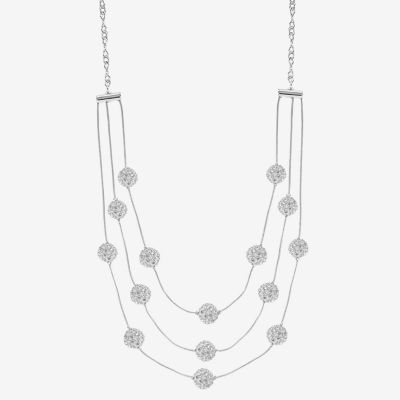 Monet Jewelry Layered Womens Glass 18 Inch Strand Necklace