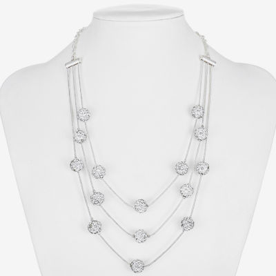 Monet Jewelry Layered Womens Glass 18 Inch Strand Necklace