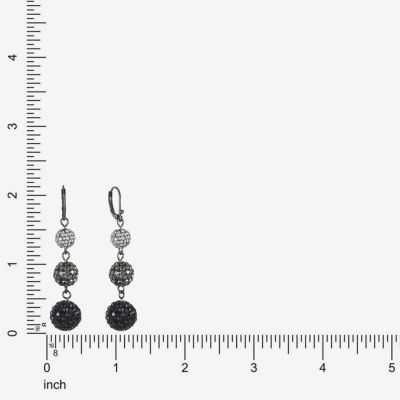 Monet Jewelry Linear Glass Round Drop Earrings