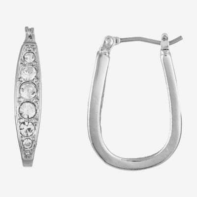 Liz Claiborne Womens Glass 23mm Hypoallergenic Hoop Earrings