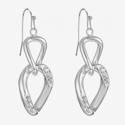 Liz Claiborne Double Womens Glass Drop Earrings