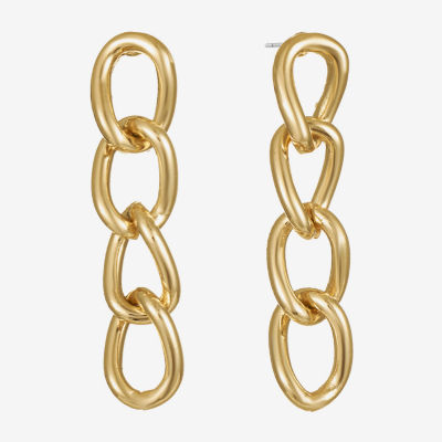 Liz Claiborne Linear Glass Drop Earrings