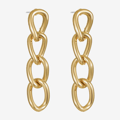 Liz Claiborne Linear Glass Drop Earrings