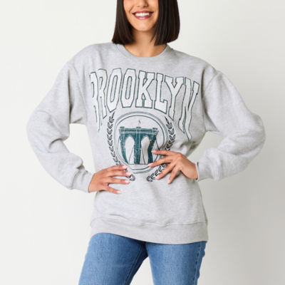 Juniors Brooklyn Ny Womens Crew Neck Long Sleeve Sweatshirt