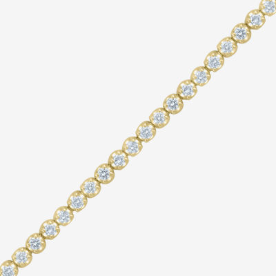 (H / I1) 1 CT.T.W. Lab-Grown Diamond 10K Gold Tennis Bracelet