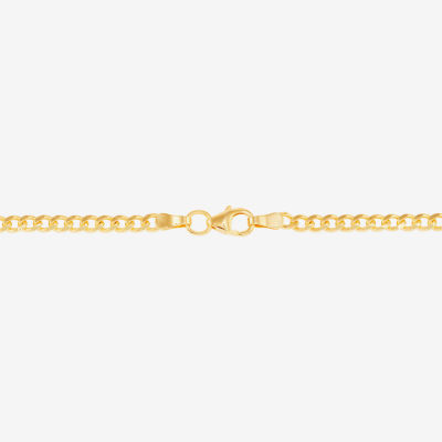 Made in Italy 14K Gold Inch Solid Curb Chain Necklace