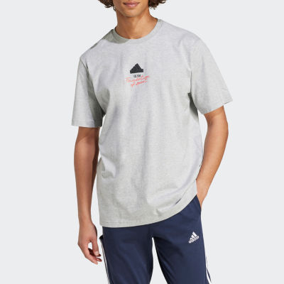 adidas Mens Crew Neck Short Sleeve Graphic T-Shirt