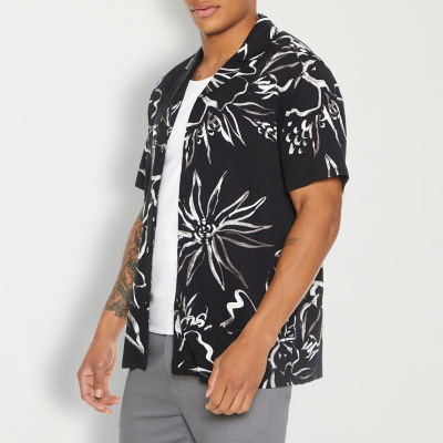 Forever 21 Mens Short Sleeve Floral Button-Down Shirt