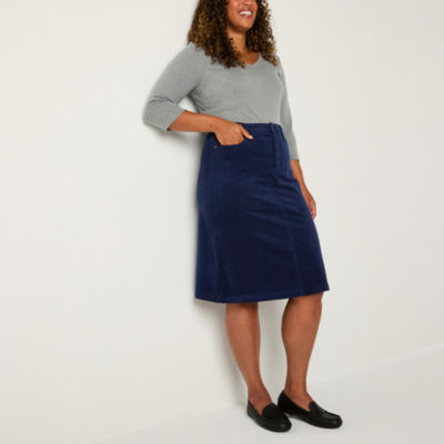 St. John's Bay Womens Midi A-Line Skirt