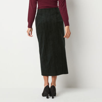 Worthington Womens High Rise Midi Full Skirt