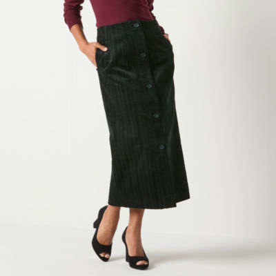 Worthington Womens High Rise Midi Full Skirt